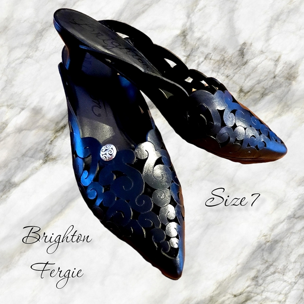 BRIGHTON "Fergie" Leather Mules